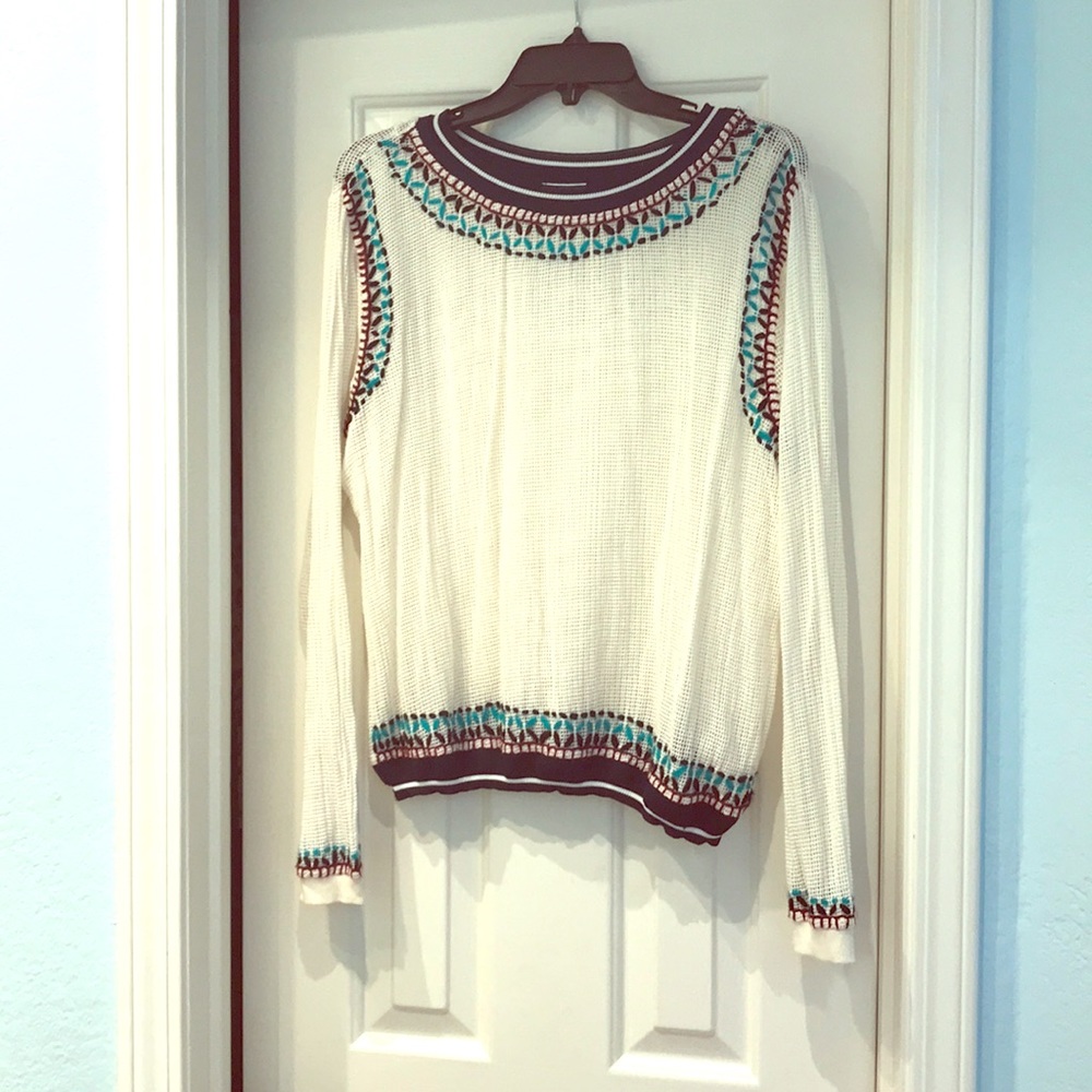 Mesh knit sweater